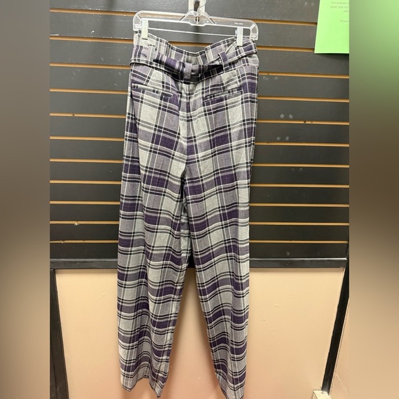NWT 7th Ave New York & Co Palazzo belted plaid pant size 18 tall - Picture 5 of 5